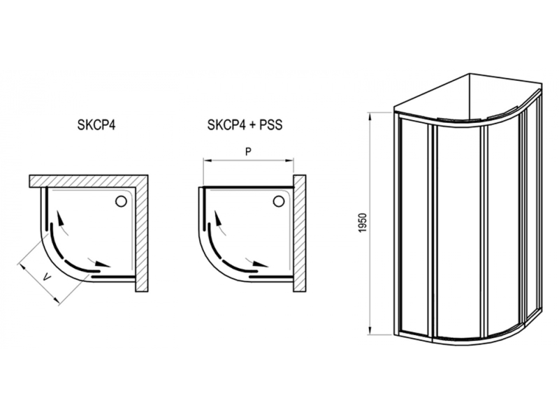 Купить Душевой уголок Ravak Supernova SKKP4-80, профиль белый, витраж перл полистирол, 3114O10211