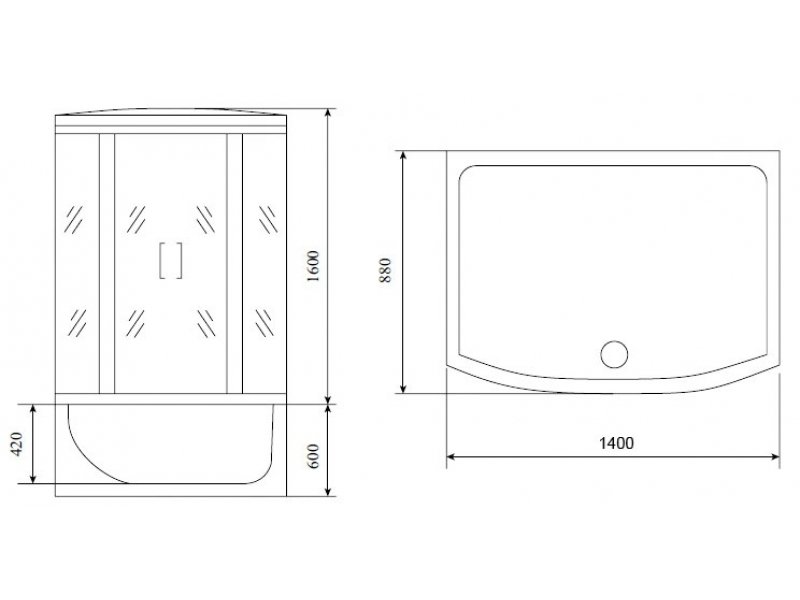 Купить Душевая кабина Timo Standart T-1140 140 x 88 см