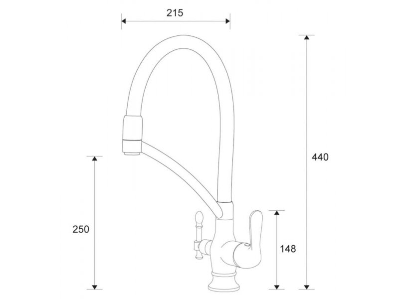 Купить Смеситель Zorg Clean Water ZR 346-8 YF для кухни под фильтр, хром/белый