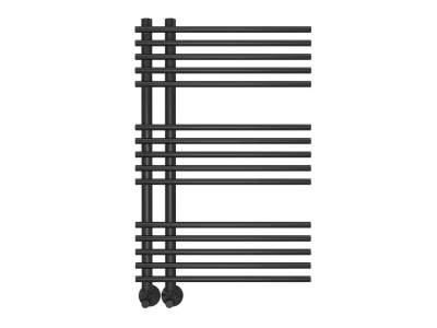 Полотенцесушитель водяной Terminus Астра П15 70x800, ширина 51.6 см, высота 80 см, черный матовый