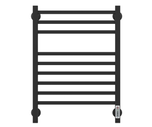 Полотенцесушитель электрический Terminus Ватикан П9 500х700, ширина 53 см, высота 70 см, черный матовый RAL 9005