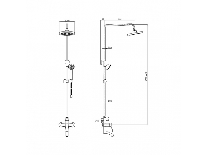 Купить Душевая система Bravat Eco F6111147C-A-RUS