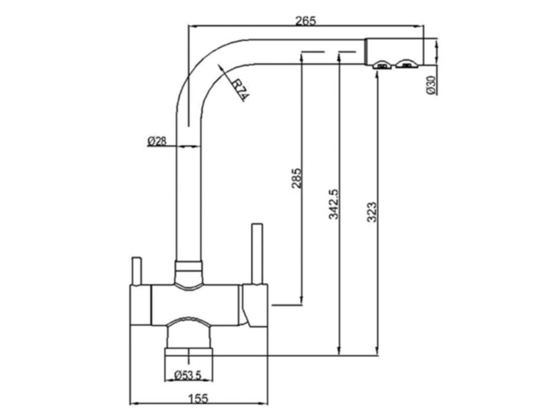 Купить Смеситель Zorg Clean Water ZR 348 YF NICKEL для кухни под фильтр, никель