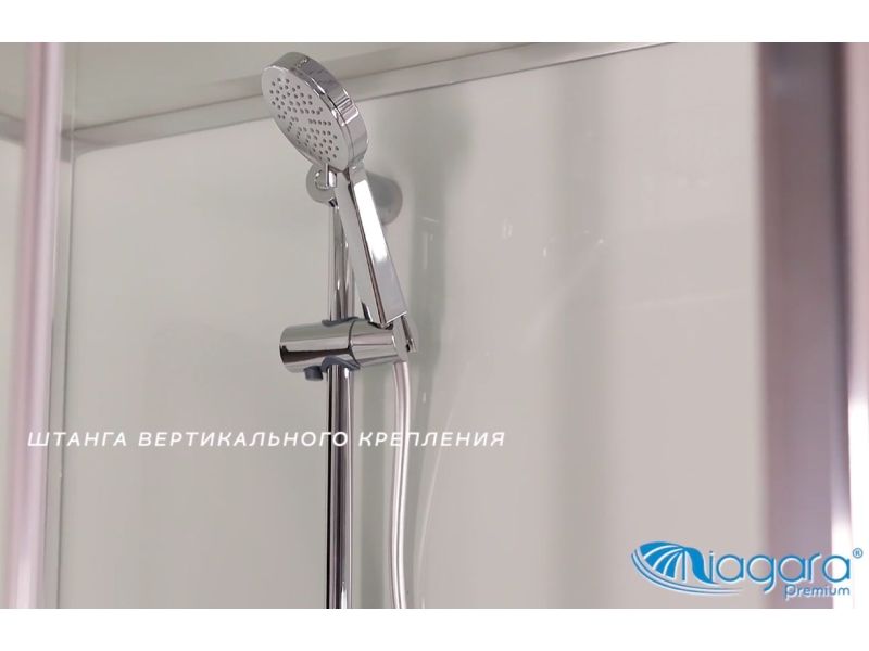 Купить Душевая кабина Niagara Premium 120 x 80, низкий поддон, профиль - хром, стекло - прозрачное, NG-6012-01QL/R