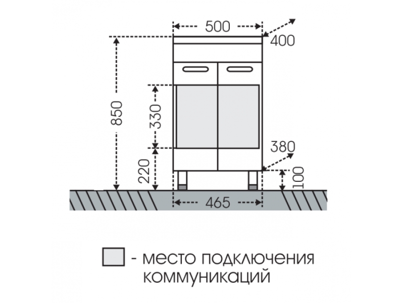 Купить Тумба под раковину СаНта Ливерпуль 50 700107, напольная