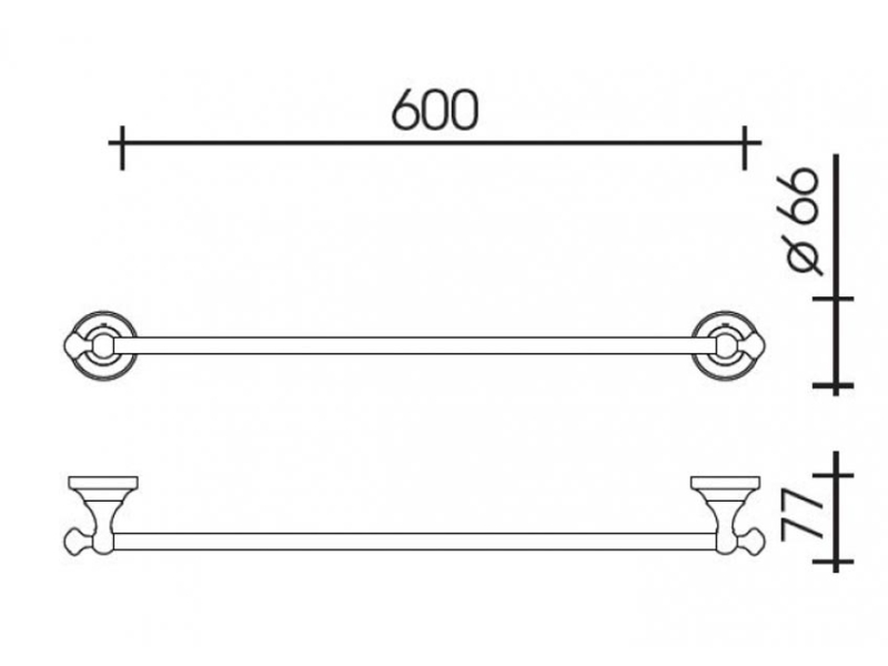 Купить Полотенцедержатель Schein Saine Chrome 7053037, 60 см, хром