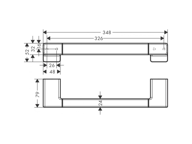 Купить Поручень AddStoris Hansgrohe 41744340, шлифованный черный хром