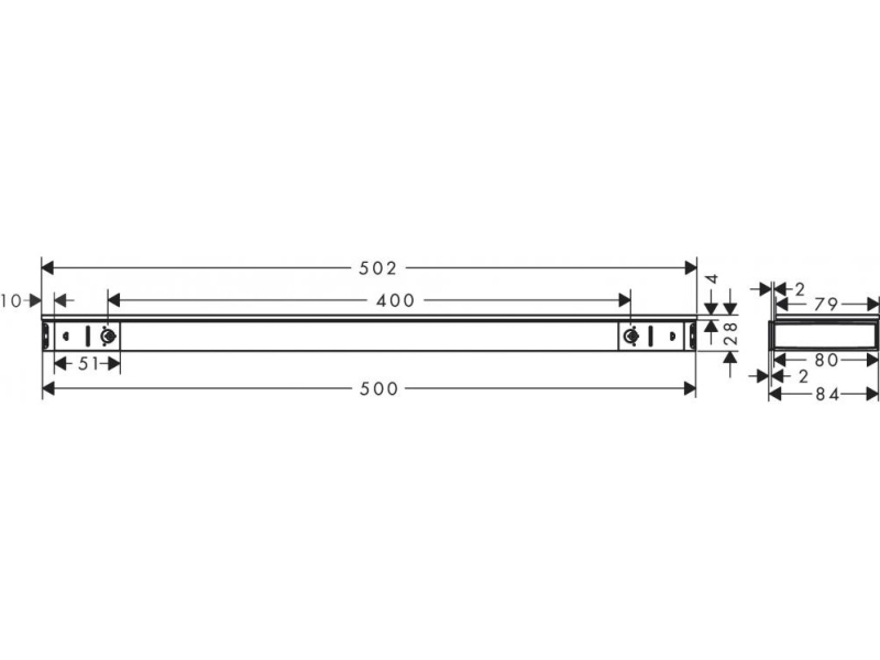 Купить Полка Hansgrohe Rainfinity Shelf 500 26844000, хром