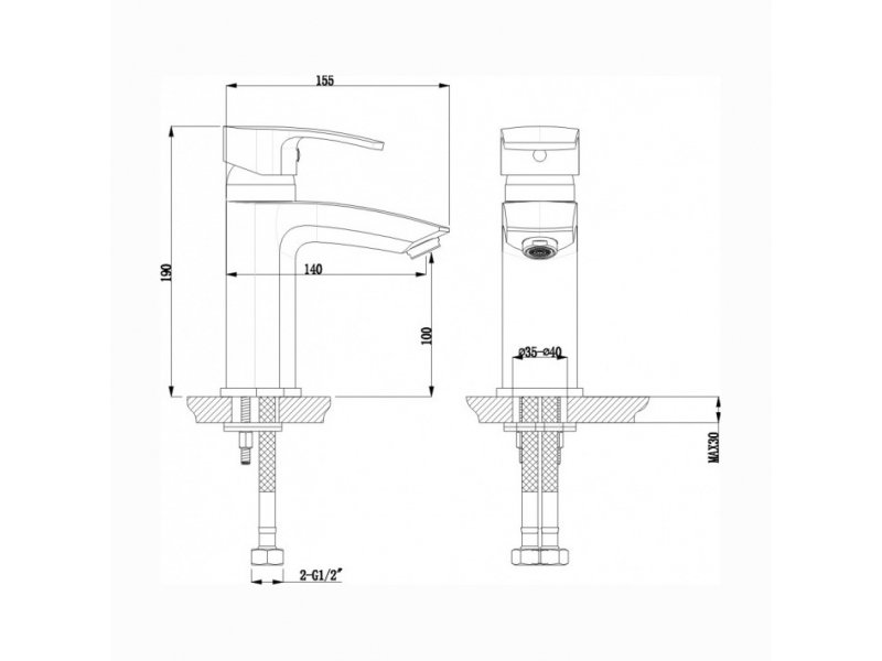 Купить Смеситель Timo Lotta-Thermo 2601F chrome для раковины