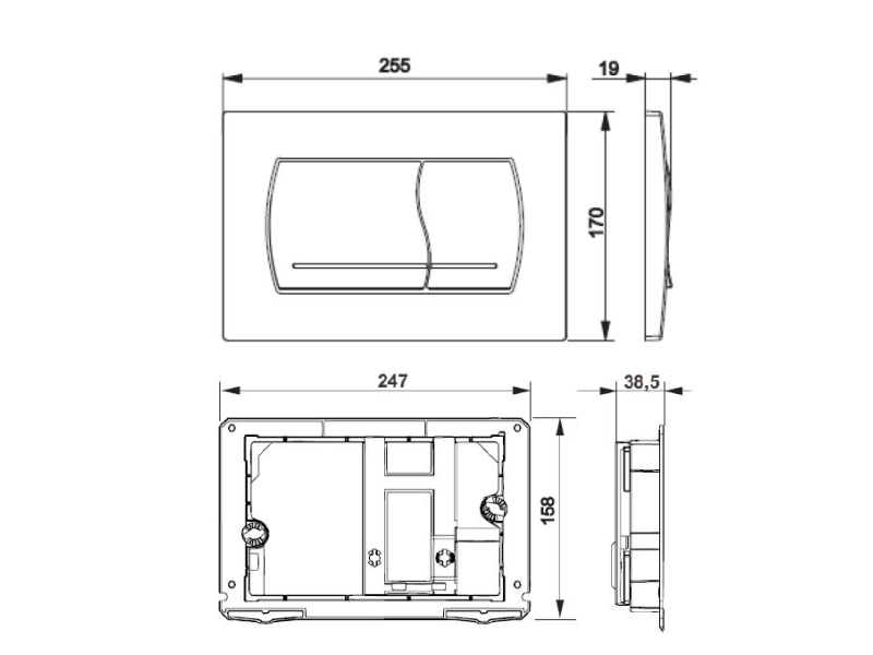 Купить Клавиша для инсталляции Roca Active 52B хром глянец 8901150B1