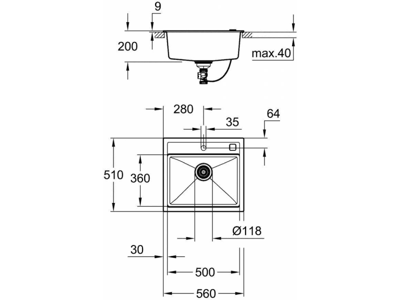 Купить Мойка кухонная Grohe K700U 31651AP0