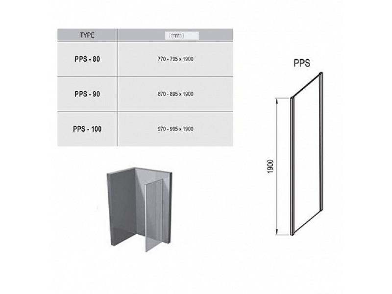 Купить Боковая стенка Ravak Pivot 90G40300Z1, transparent, чёрный