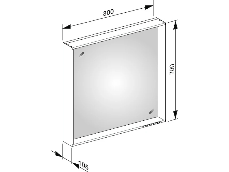 Купить Зеркало с подсветкой Keuco Plan 33097182500 800 мм
