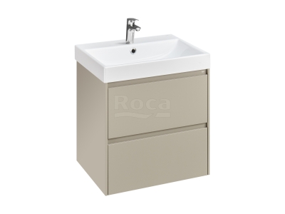 857613510 ONA модуль для раковины 600 мм, 585x450x565 мм, с 2 ящиками, бежево-серый матовый