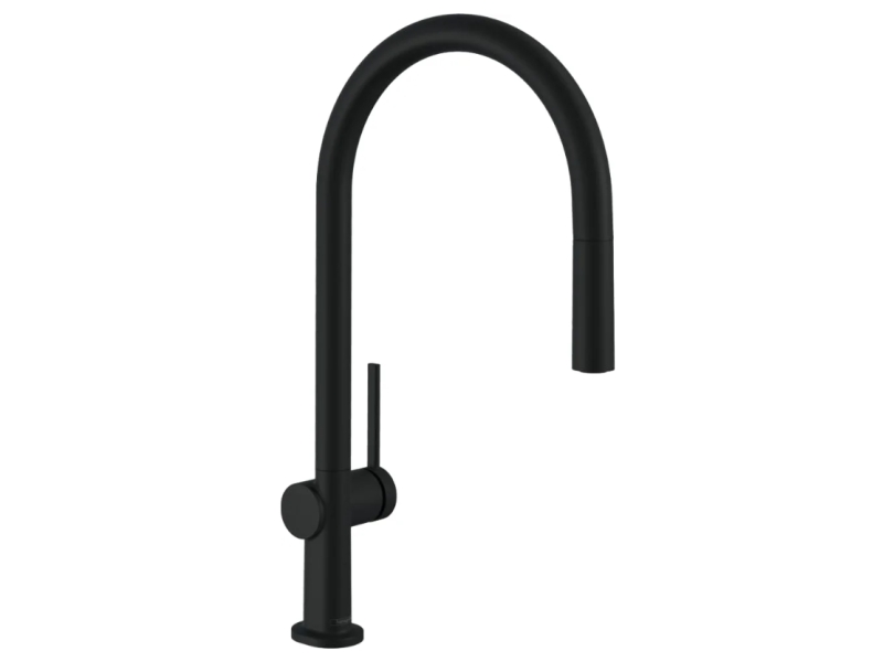 Купить Смеситель для кухни с вытяжным душем Hansgrohe Talis M54 72802670, черный матовый