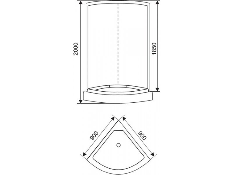 Купить Душевая кабина Arcus AS-100, 90 x 90 см, двери - матовые фактурные, задние стекла - матовые серебро