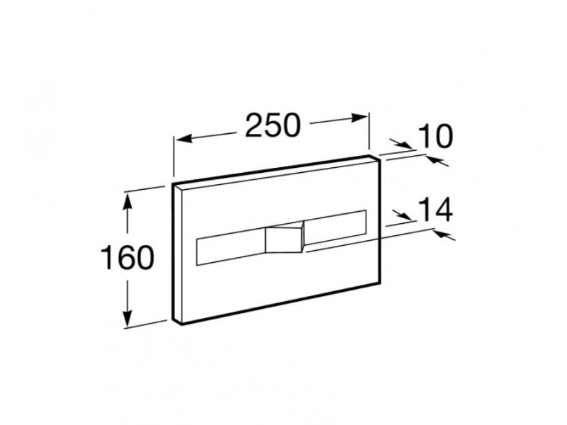 Купить Кнопка смыва Roca PL2 890096002, матовый хром