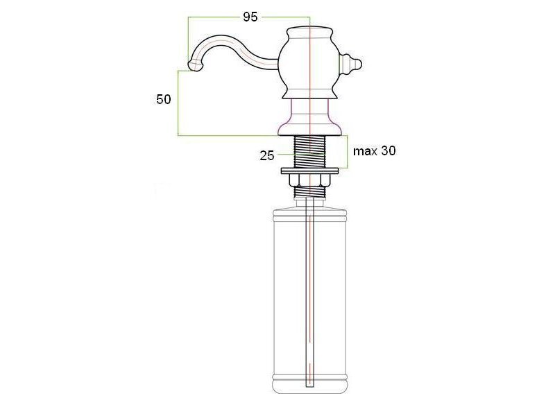 Купить Дозатор жидкого мыла Zorg Inox ZR-24 ПЕСОЧНЫЙ, цвет песочный