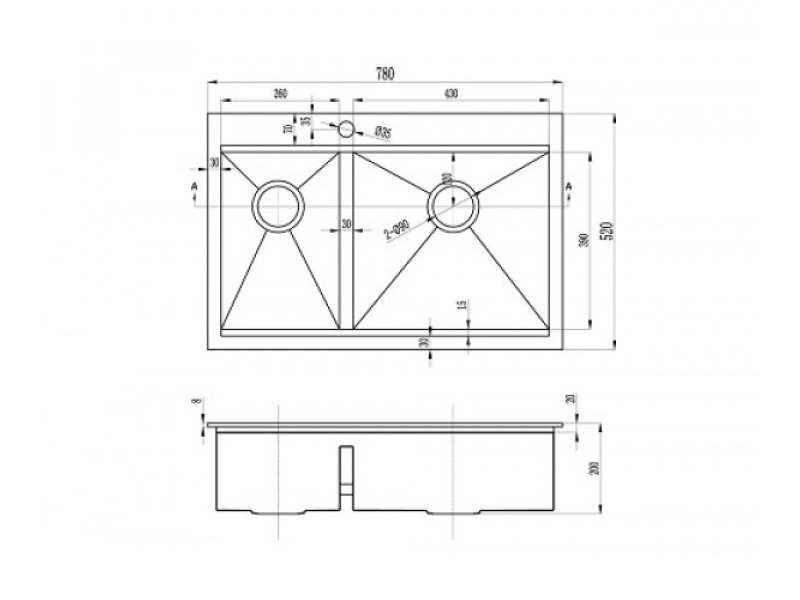 Купить Мойка Zorg Master ZM X-5278-R, основная чаша справа