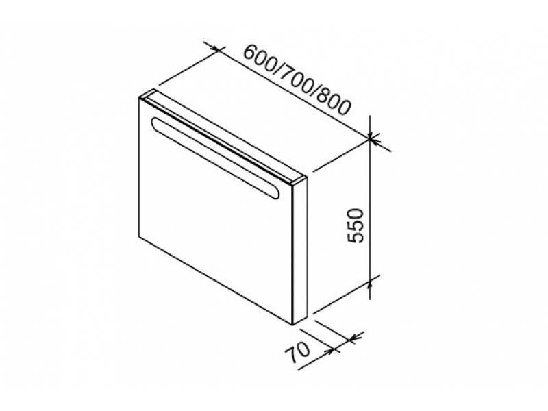 Купить Зеркало Ravak Chrome 70х55 см, цвет стрипоникс, X000000549