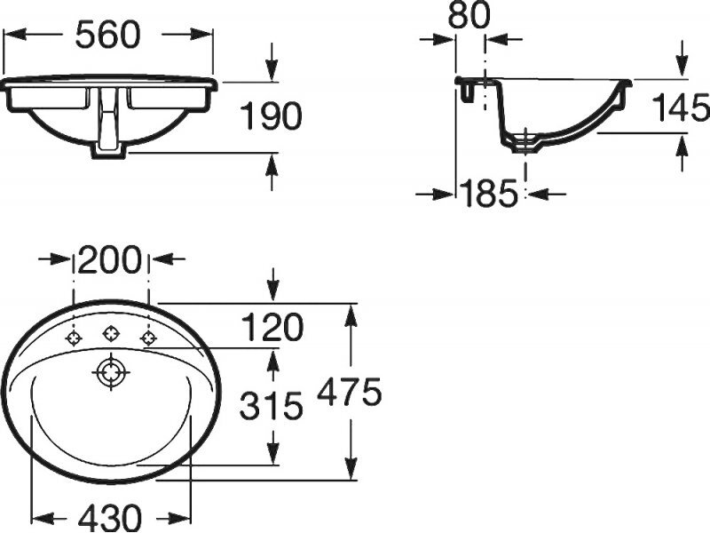 Купить Раковина Roca Aloa 327865000, врезная