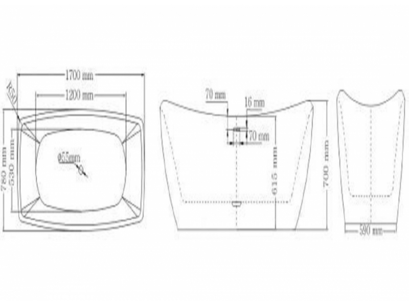 Купить Акриловая ванна Lagard Meda Brown Wood lgd-mda-bw